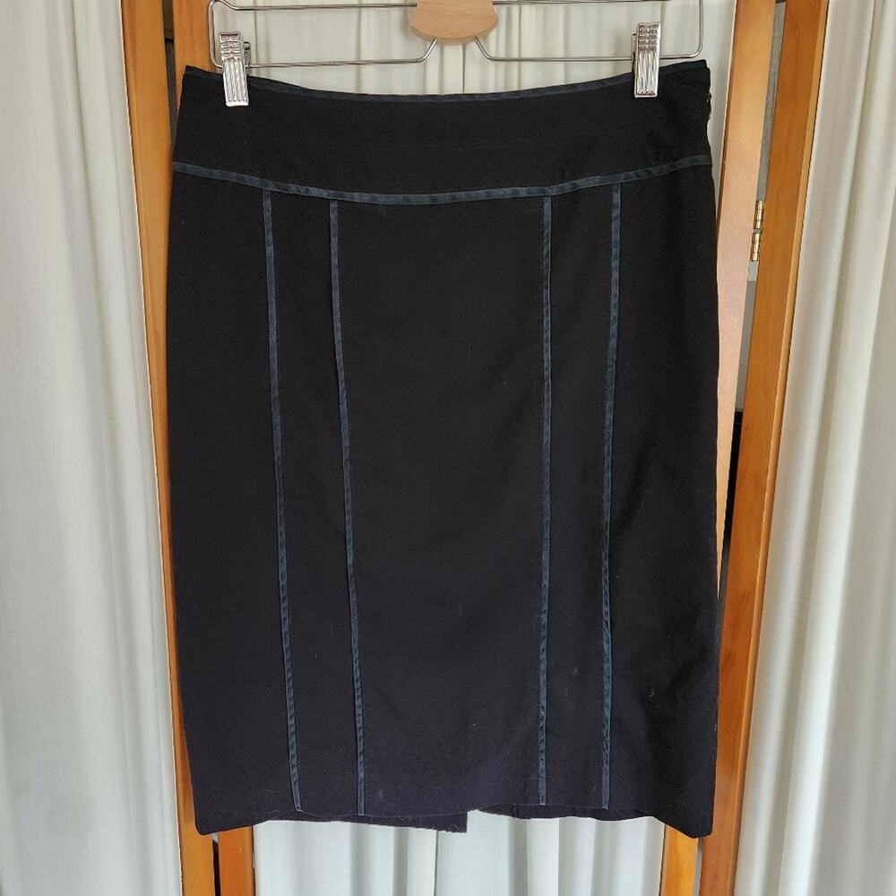 Nine West Stretch Black Pencil Skirt Size 6 - Picture 3 of 8